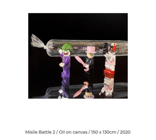 8 - Misile Battle 2 - Oil on canvas - 150 x 130cm - 2020