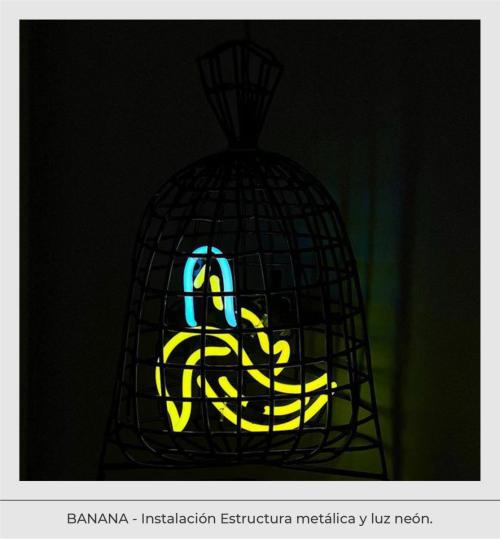 BANANA - estructura metalica - neon