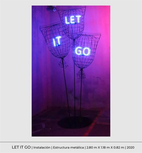 LET IT GO - estructura metalica - neon