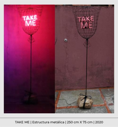 TAKE ME - estructura metalica - neon